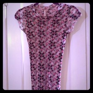 Sweet Pea pink and black top